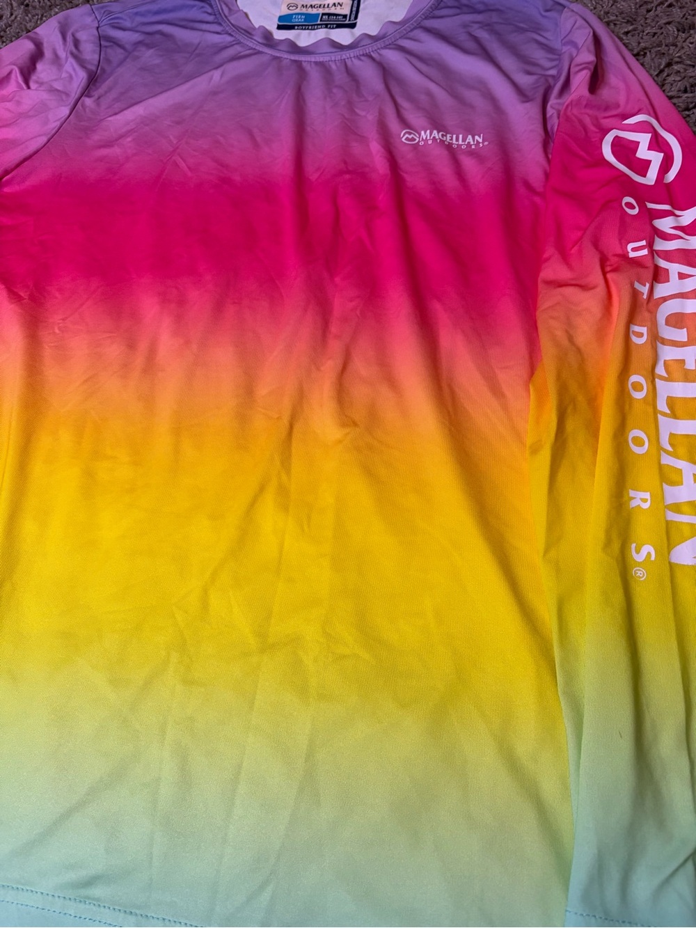 Magellan Outdoors Kids Ombre Sun Shirt - Pink, Yellow, Purple - Picture 3 of 3